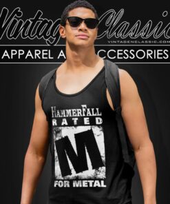 Hammerfall Shirt Rated M For Metal Tank Top Racerback
