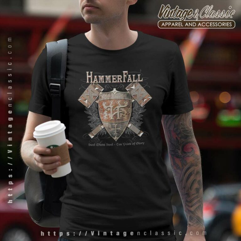 Hammerfall Shirt Steel Meets Steel Ten Years Of Glory T Shirt Hammerfall Shirt Steel Meets Steel Ten Years Of Glory T Shirt