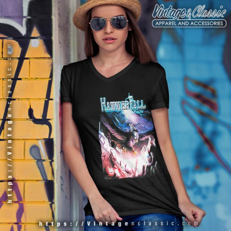 Hammerfall Shirt The Templar Renegade Crusades V Neck TShirt Hammerfall Shirt The Templar Renegade Crusades V Neck TShirt