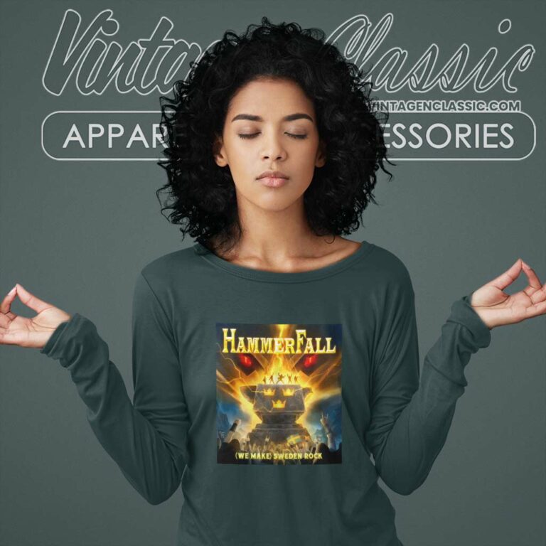 Hammerfall Shirt We Make Sweden Rock Long Sleeve Tee Hammerfall Shirt We Make Sweden Rock Long Sleeve Tee