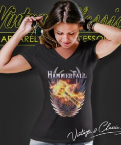 Hammerfall Wings V Neck TShirt