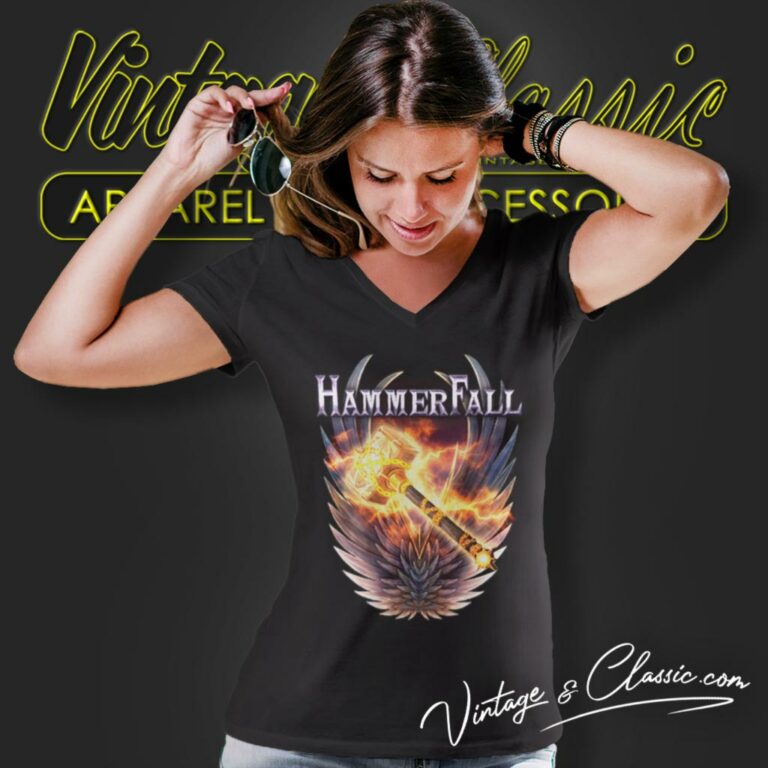 Hammerfall Wings V Neck TShirt Hammerfall Wings V Neck TShirt