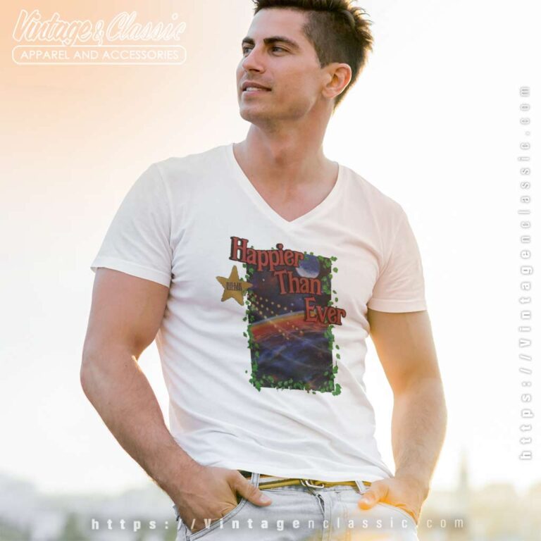 Happier Than Ever Billie V Neck TShirt Happier Than Ever Billie V Neck TShirt