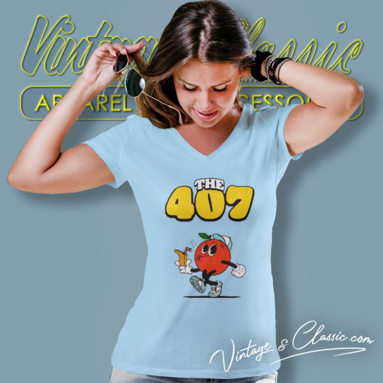 Happy 407 Day Orlando V Neck TShirt Happy 407 Day Orlando V Neck TShirt