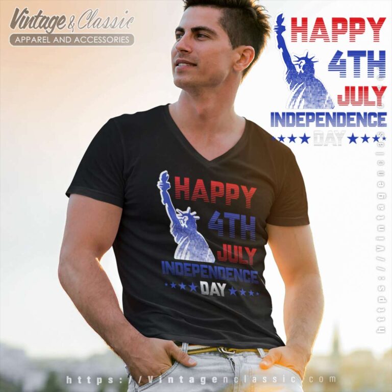 Statue of Liberty 4th of July Independence Day V Neck TShirt Statue of Liberty 4th of July Independence Day V Neck TShirt