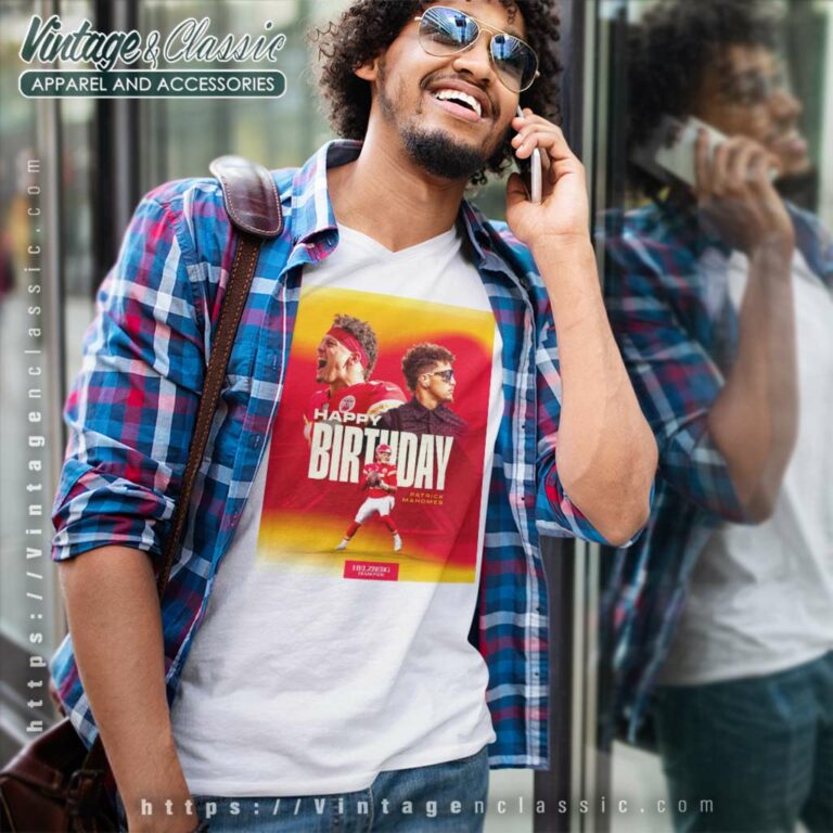 Happy Birthday Patrick Mahomes V Neck TShirt Happy Birthday Patrick Mahomes V Neck TShirt