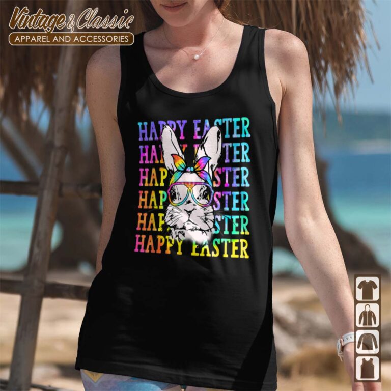 Happy Easter Day Cute Bunny Rabbit Face Tanktop Happy Easter Day Cute Bunny Rabbit Face Tanktop