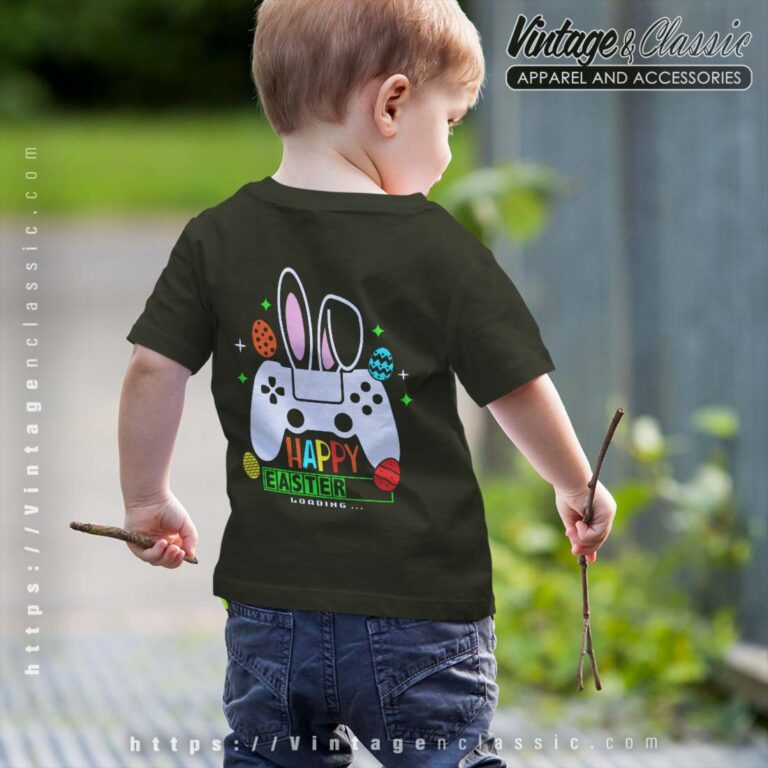 Happy Easter Game Controller kids back Shirt Happy Easter Game Controller kids back Shirt