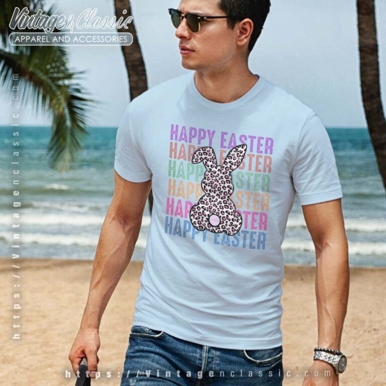 Happy Easter Leopard Bunny Shirt Happy Easter Leopard Bunny Shirt
