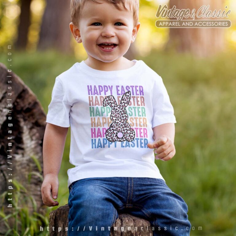 Happy Easter Leopard Bunny kids Shirt Happy Easter Leopard Bunny kids Shirt