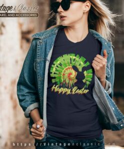Happy Easter Tie Dye Vneck