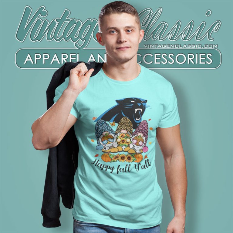 Happy Fall Yall Gnome Carolina Panthers T Shirt Happy Fall Yall Gnome Carolina Panthers T Shirt