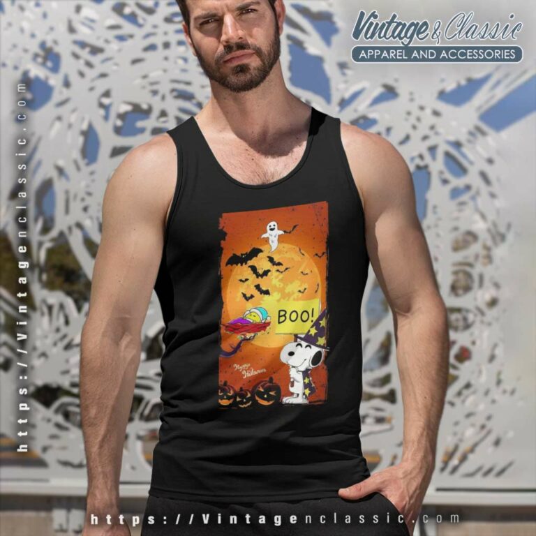 Happy Halloween Snoopy Boo Tank Top Racerback Happy Halloween Snoopy Boo Tank Top Racerback
