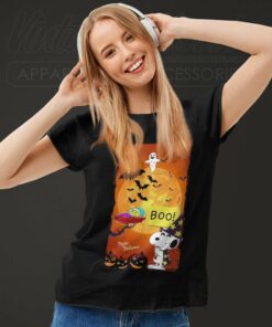 Happy Halloween Snoopy Boo Women TShirt