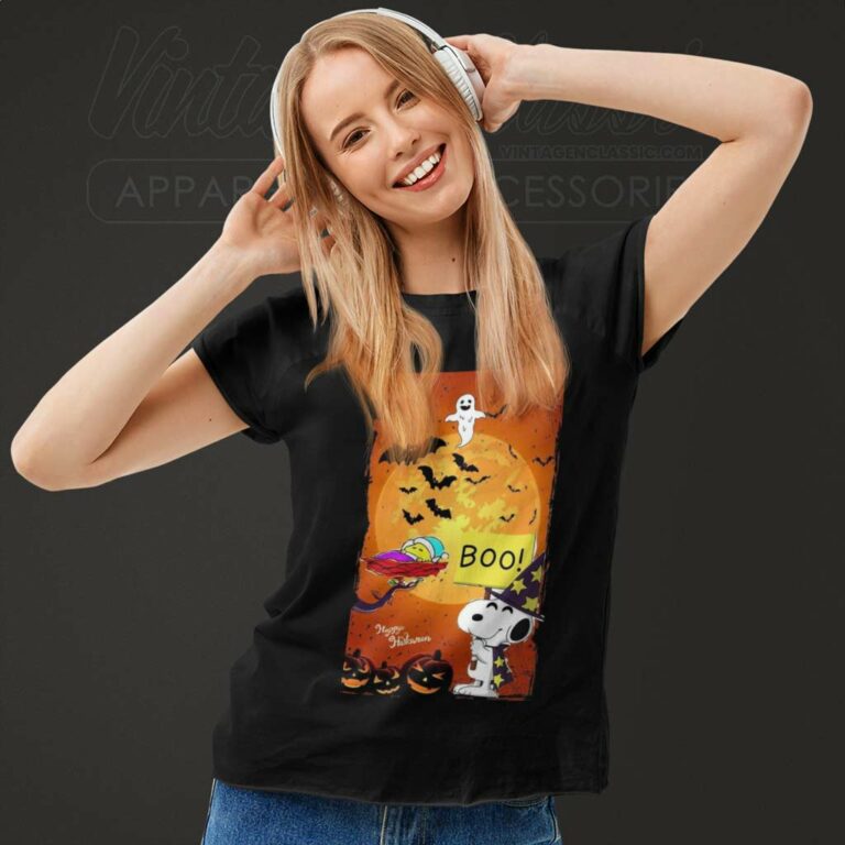 Happy Halloween Snoopy Boo Women TShirt Happy Halloween Snoopy Boo Women TShirt