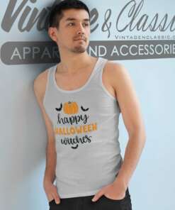 Happy Halloween Witches Pumpkin Tank Top Racerback