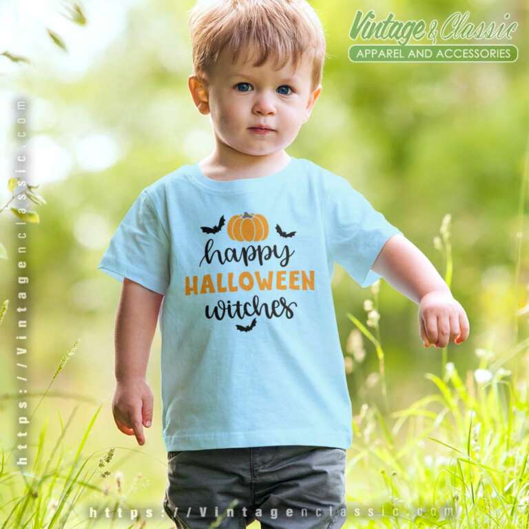 Happy Halloween Witches Pumpkin kids Tshirt Happy Halloween Witches Pumpkin kids Tshirt