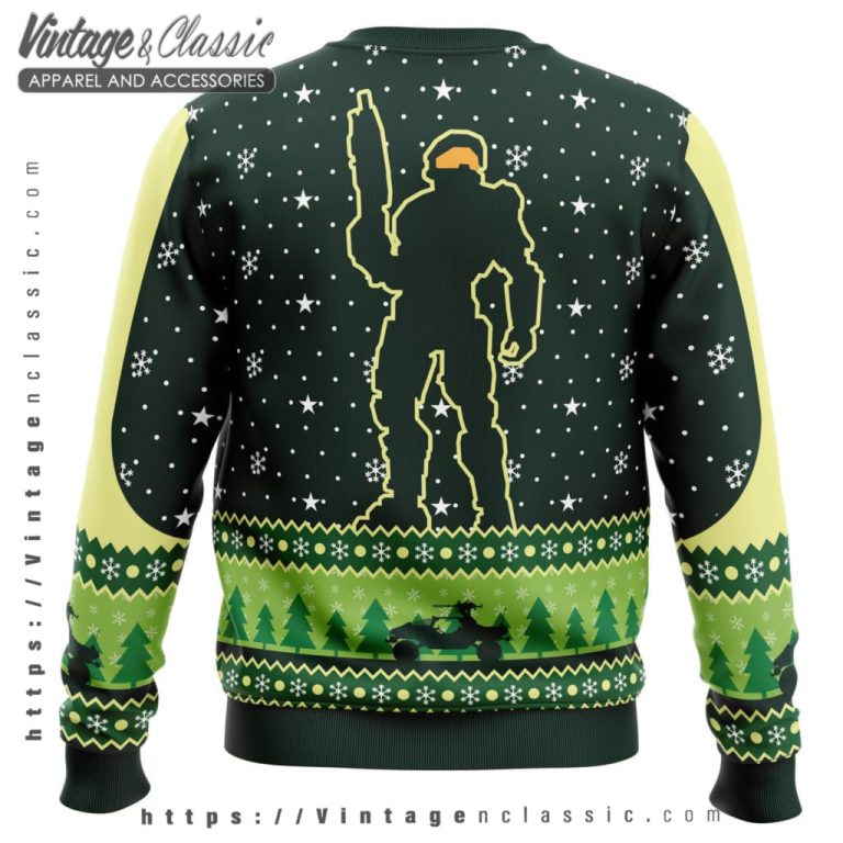 Happy Halo days Halo Ugly Christmas Sweater back Ugly Sweater Happy Halo days Halo Ugly Christmas Sweater back Ugly Sweater