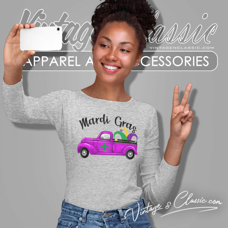 Happy Mardi Gras Truck Long Sleeve Tee Happy Mardi Gras Truck Long Sleeve Tee