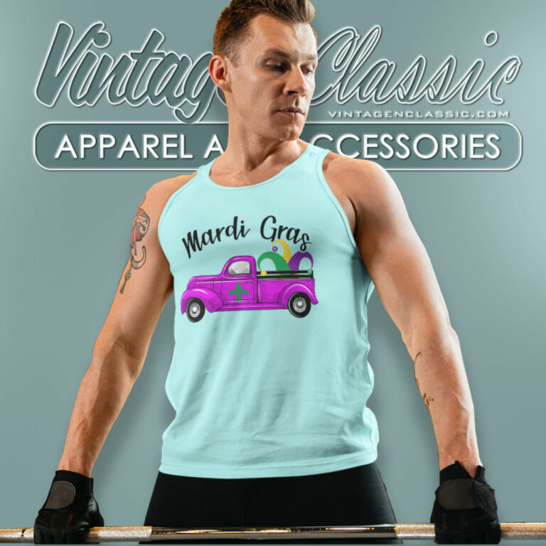 Happy Mardi Gras Truck Tank Top Racerback Happy Mardi Gras Truck Tank Top Racerback