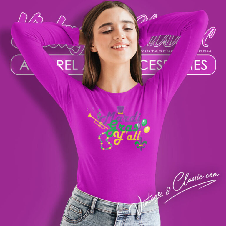 Happy Mardi Gras Yall Long Sleeve Tee Happy Mardi Gras Yall Long Sleeve Tee