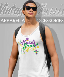 Happy Mardi Gras Yall Tank Top Racerback