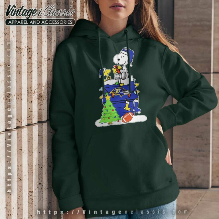 Happy Merry Christmas Snoopy Baltimore Ravens Hoodie Happy Merry Christmas Snoopy Baltimore Ravens Hoodie