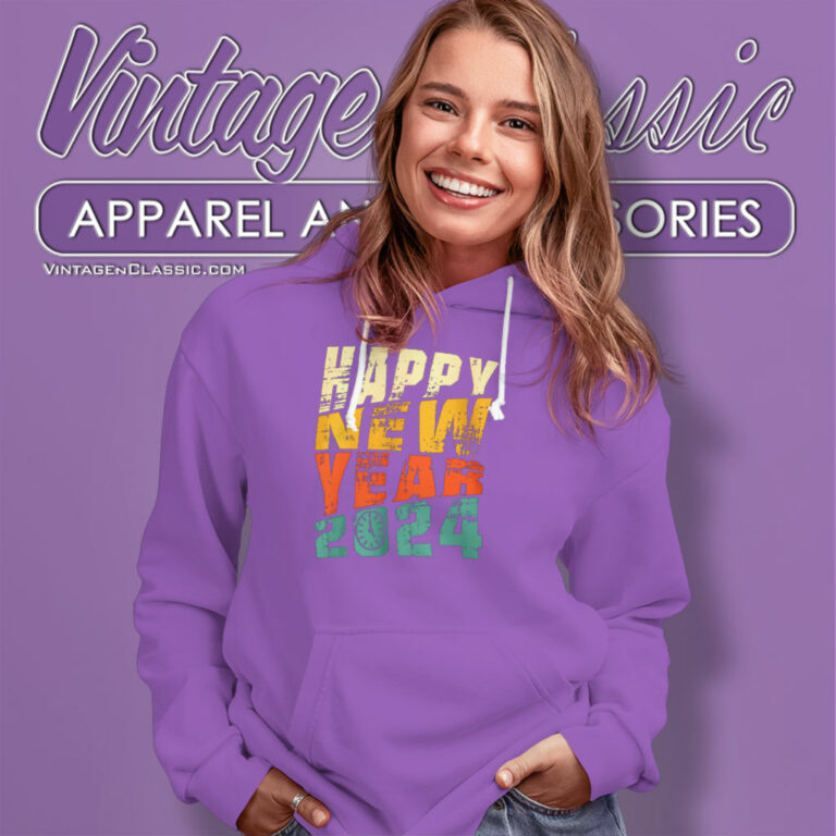 Happy New Year 2024 Party Hoodie Happy New Year 2024 Party Hoodie