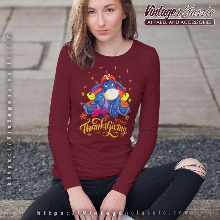 Happy Thanksgiving Eeyore Long Sleeve Tee Happy Thanksgiving Eeyore Long Sleeve Tee