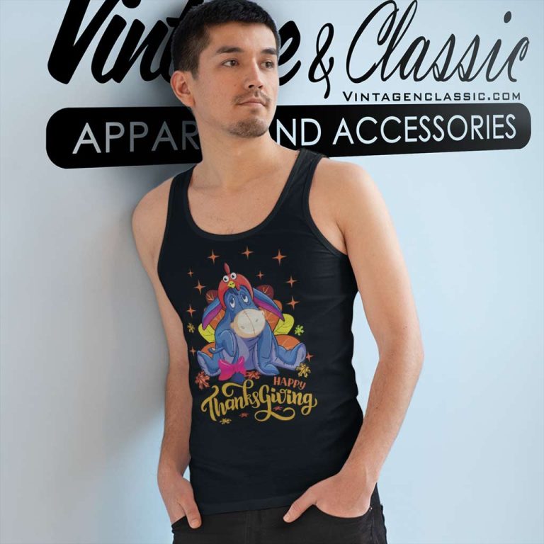 Happy Thanksgiving Eeyore Tank Top Racerback Happy Thanksgiving Eeyore Tank Top Racerback