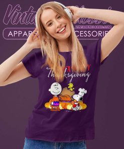 Happy Thanksgiving Snoopy Charlie Brown Women TShirt