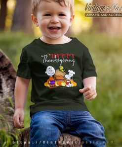 Happy Thanksgiving Snoopy Charlie Brown kids tshirt