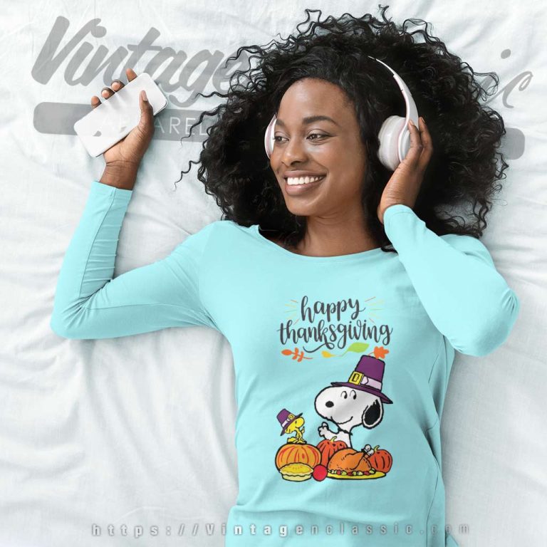 Happy Thanksgiving Snoopy Long Sleeve Tee Happy Thanksgiving Snoopy Long Sleeve Tee