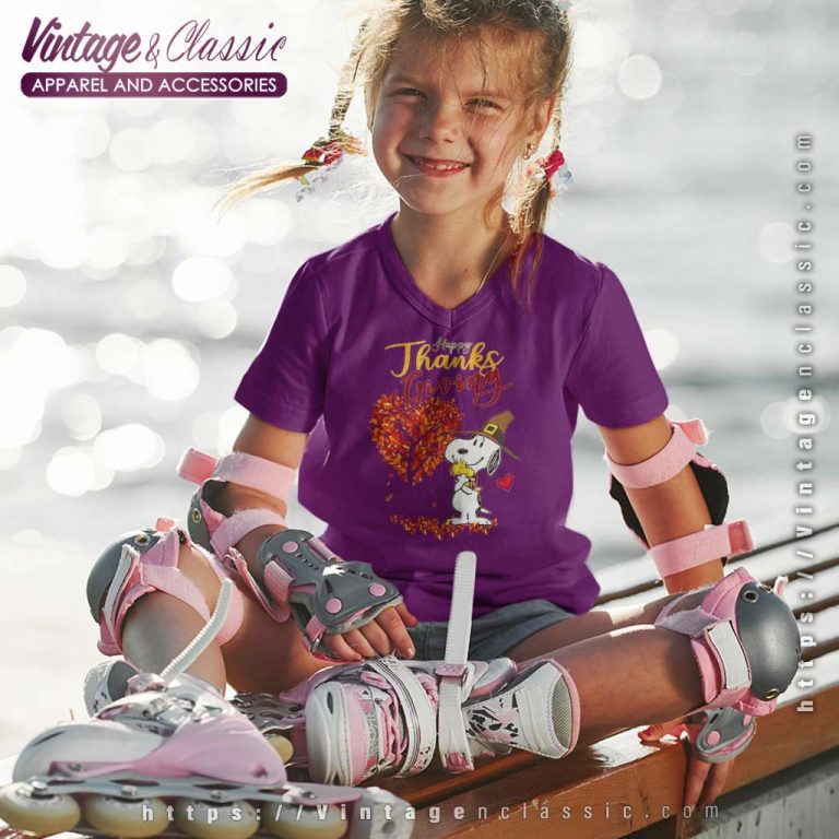 Happy Thanksgiving Snoopy Shirt Thanksgiving Day kids Vneck Happy Thanksgiving Snoopy Shirt Thanksgiving Day kids Vneck