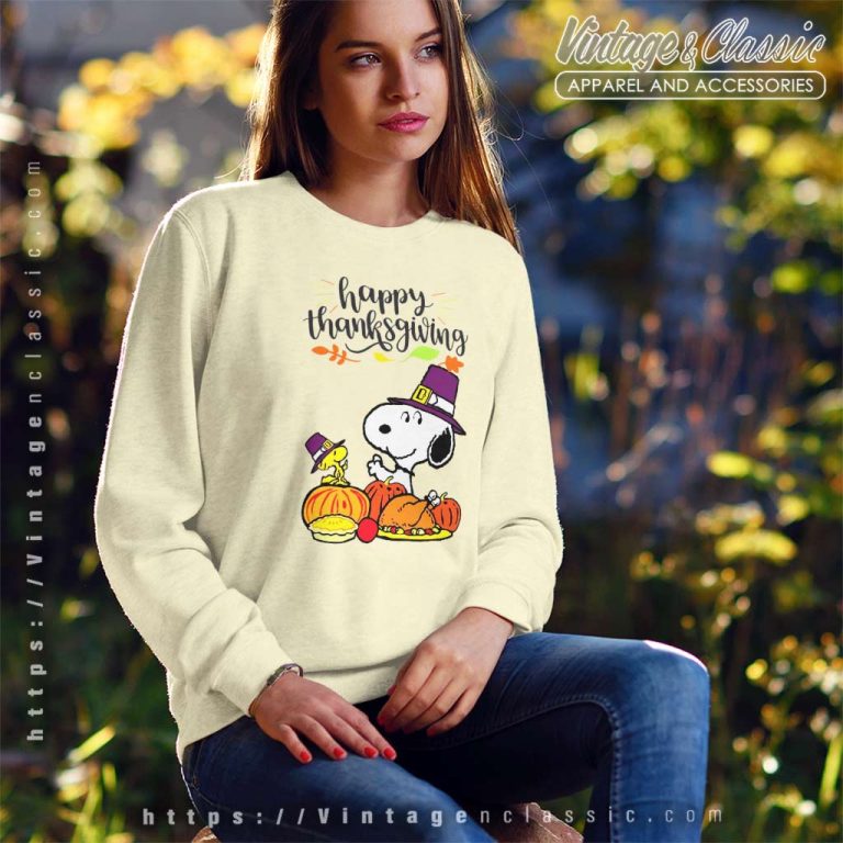 Happy Thanksgiving Snoopy Sweatshirt Happy Thanksgiving Snoopy Sweatshirt