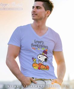 Happy Thanksgiving Snoopy Shirt 7 Happy Thanksgiving Snoopy V Neck TShirt