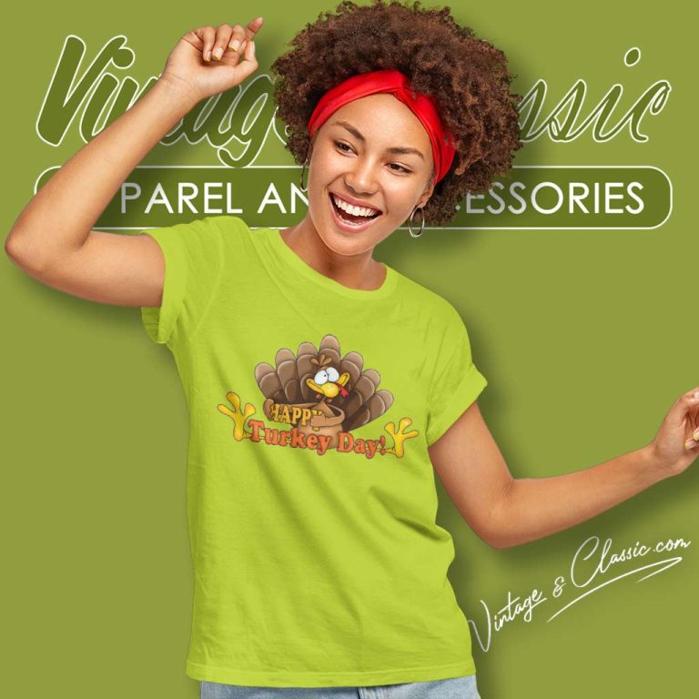 Happy Turkey Day Iron On Transfer For Thanksgiving Women TShirt Happy Turkey Day Iron On Transfer For Thanksgiving Women TShirt