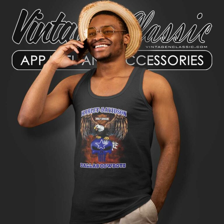Harley Davidson Dallas Cowboys Tank Top Racerback Harley Davidson Dallas Cowboys Tank Top Racerback