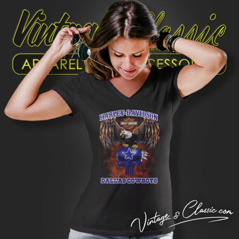 Harley Davidson Dallas Cowboys V Neck TShirt Harley Davidson Dallas Cowboys V Neck TShirt