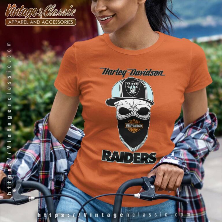 Harley Davidson Skull Las Vegas Raiders Women TShirt Harley Davidson Skull Las Vegas Raiders Women TShirt