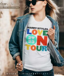 Harry Love On Tour 2023 Poster Shirt 4 Harry Love On Tour 2023 Poster Vneck