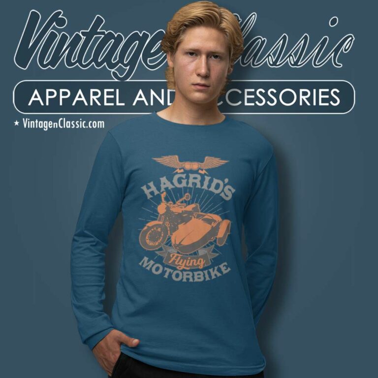 Harry Potter Hagrids Flying Motorbike Long Sleeve Tee Harry Potter Hagrids Flying Motorbike Long Sleeve Tee