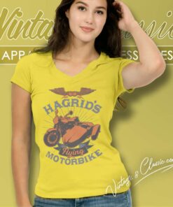 Harry Potter Hagrids Flying Motorbike V Neck TShirt