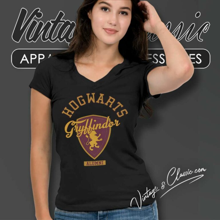 Harry Potter Hogwarts Gryffindor Alumni V Neck TShirt Harry Potter Hogwarts Gryffindor Alumni V Neck TShirt