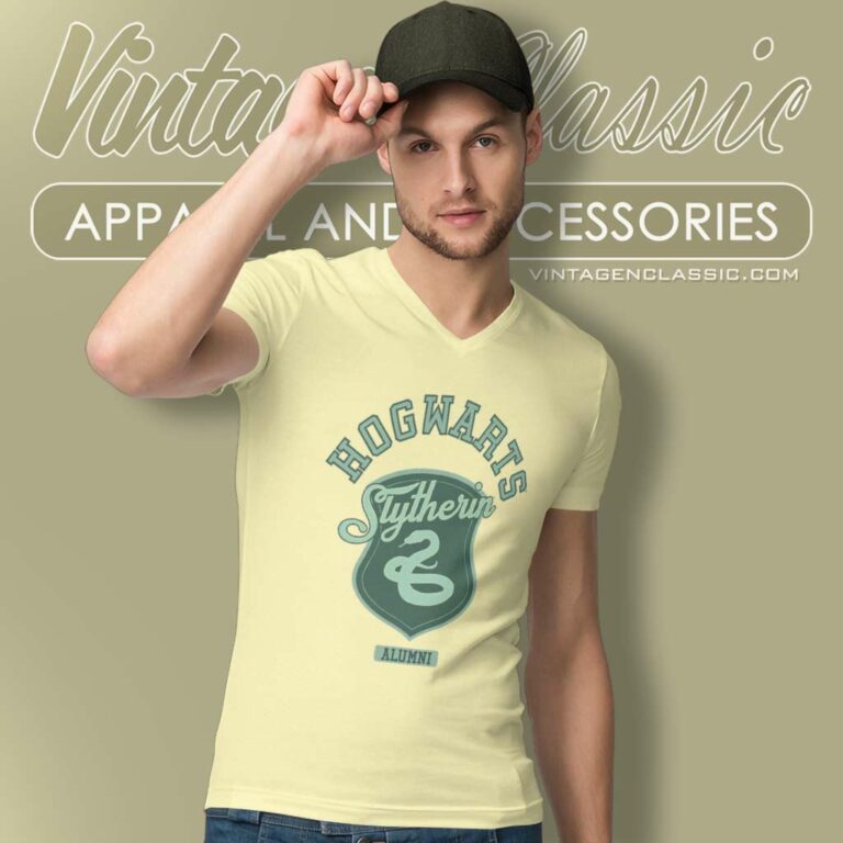 Harry Potter Hogwarts Slytherin Alumni V Neck TShirt Harry Potter Hogwarts Slytherin Alumni V Neck TShirt
