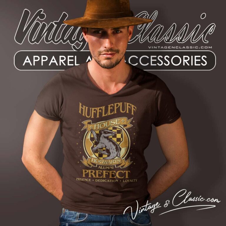 Harry Potter Hufflepuff Alumni Prefect V Neck TShirt Harry Potter Hufflepuff Alumni Prefect V Neck TShirt
