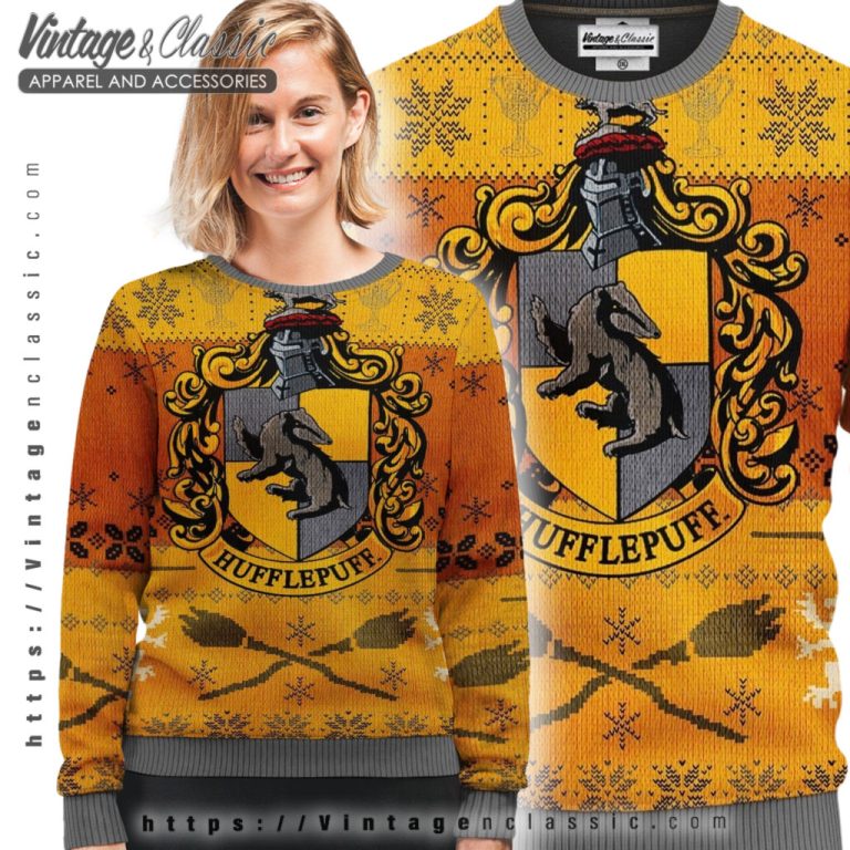 Harry Potter Hufflepuff Ugly Christmas Sweater Ugly Sweater shirt Harry Potter Hufflepuff Ugly Christmas Sweater Ugly Sweater shirt