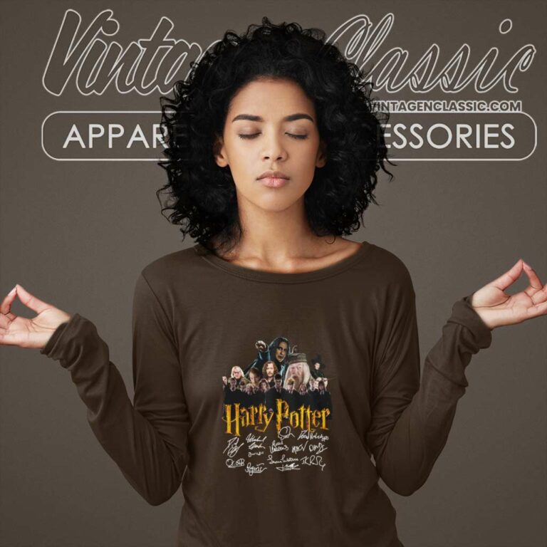 Harry Potter Shirt Cast Signed Autograph Long Sleeve Tee Harry Potter Shirt Cast Signed Autograph Long Sleeve Tee