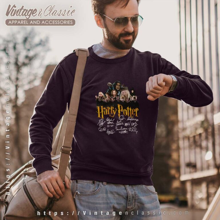 Harry Potter Shirt Cast Signed Autograph Sweatshirt Harry Potter Shirt Cast Signed Autograph Sweatshirt