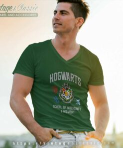 Harry Potter Shirt Hogwarts School V Neck TShirt
